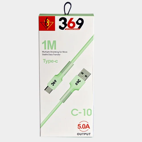 کابل تبدیل USB به USB -C برند 369 مدل C10 طول 1 متر